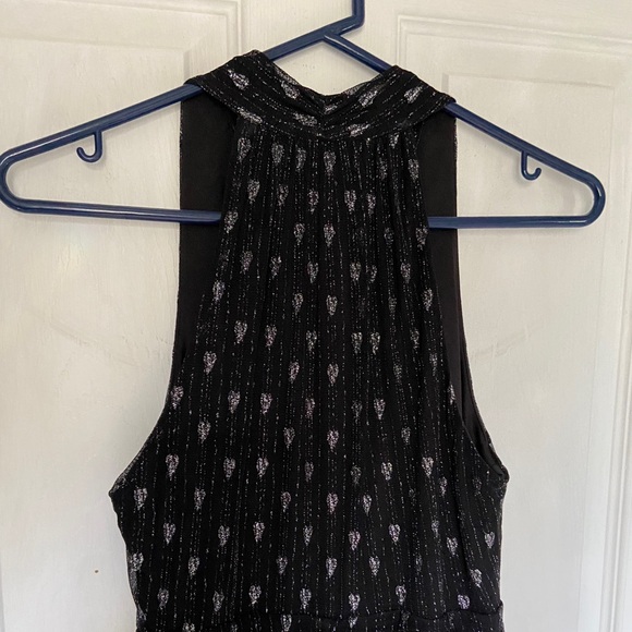Evan-Picone, sleeveless, black and silver, summer, midi cockatil dress. Size 10 - Picture 3 of 7